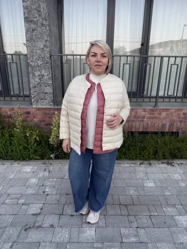 Легкая пуховая куртка 8802 Размер 46-56 фото 158