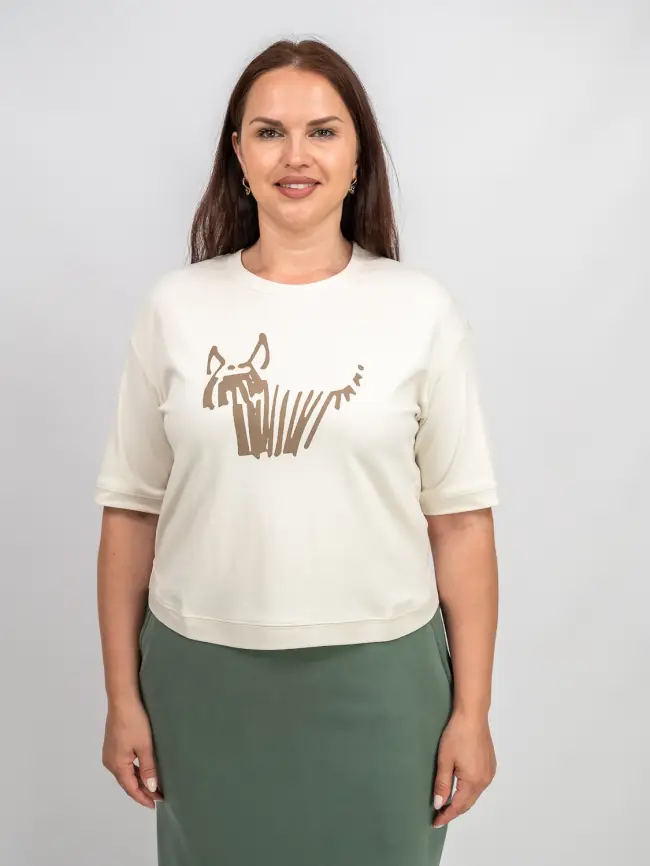 Футболка с принтом 95141 Размер 50-54 фото 3