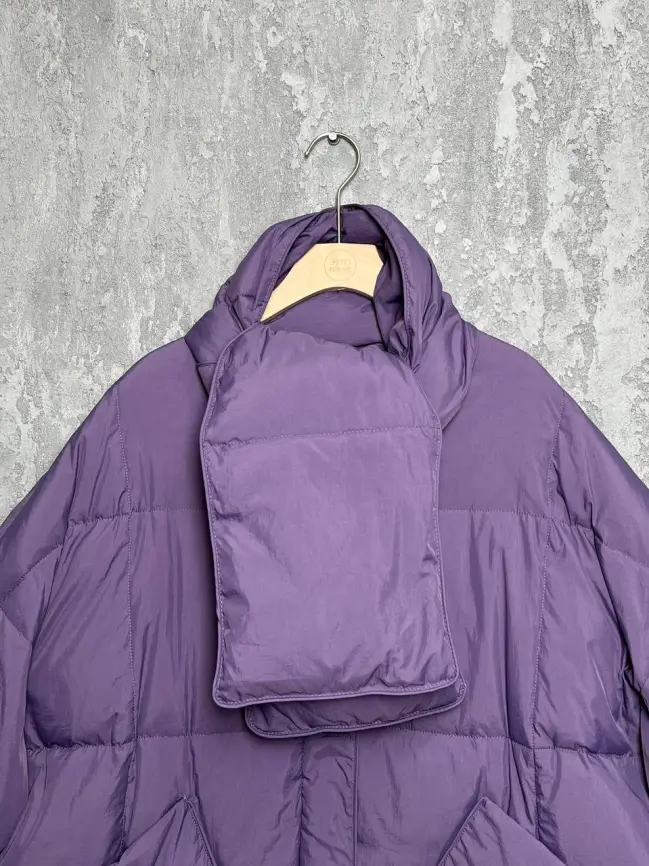 Пуховик женский с шарфом 8358 Размер 50-58 фото 47