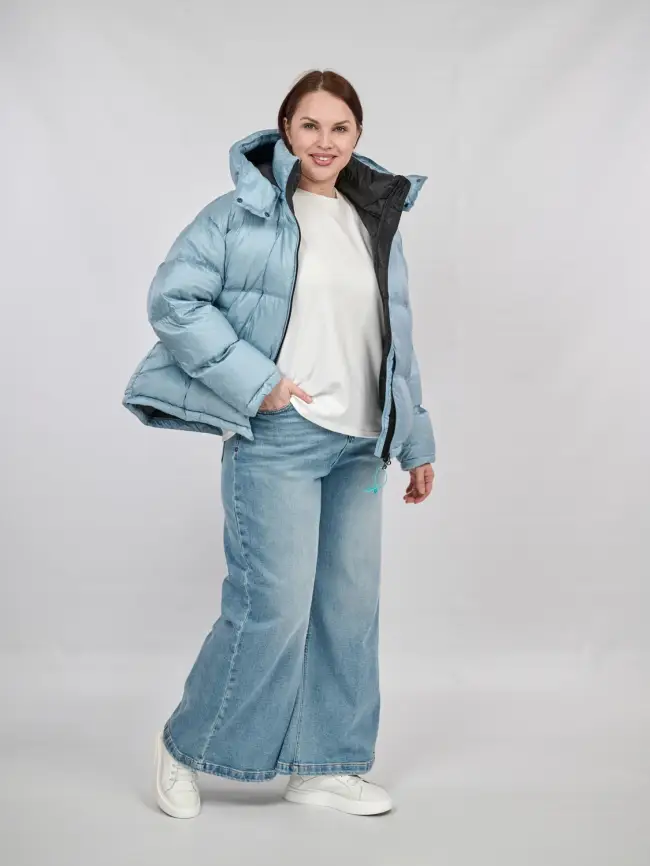 Пуховик зимний короткий 9903 Размер 50-58 фото 91