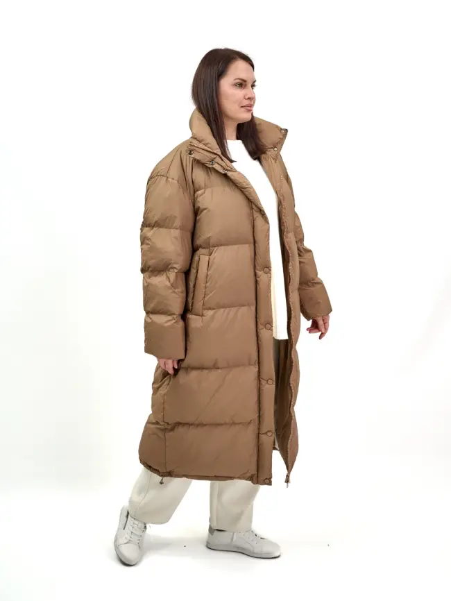 Пуховое пальто 9066 Размер 54-58 фото 38