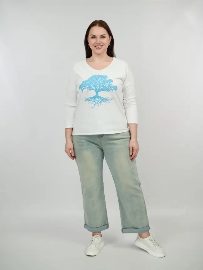 Лонгслив с принтом Италия 8811 Размер 50-58 фото 2