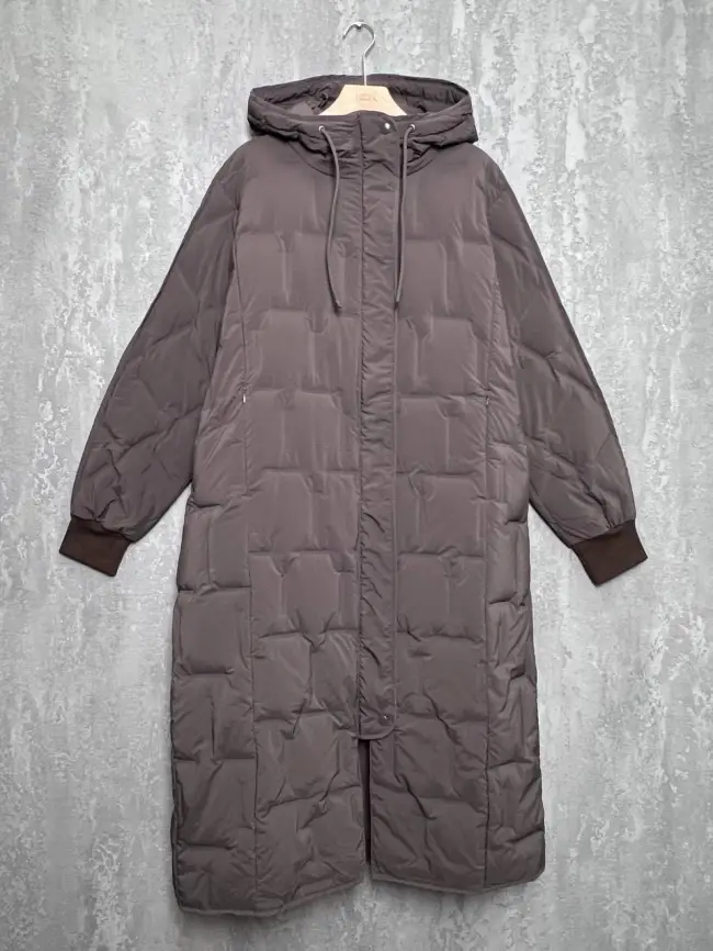 Пуховое пальто 6327 Размеры 50-60 фото 46