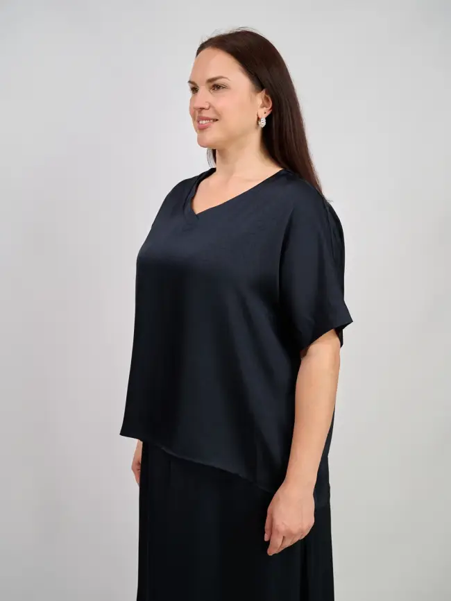 Блуза с v-вырезом ЭттоПлюс 1003 Размеры 50-58 фото 73