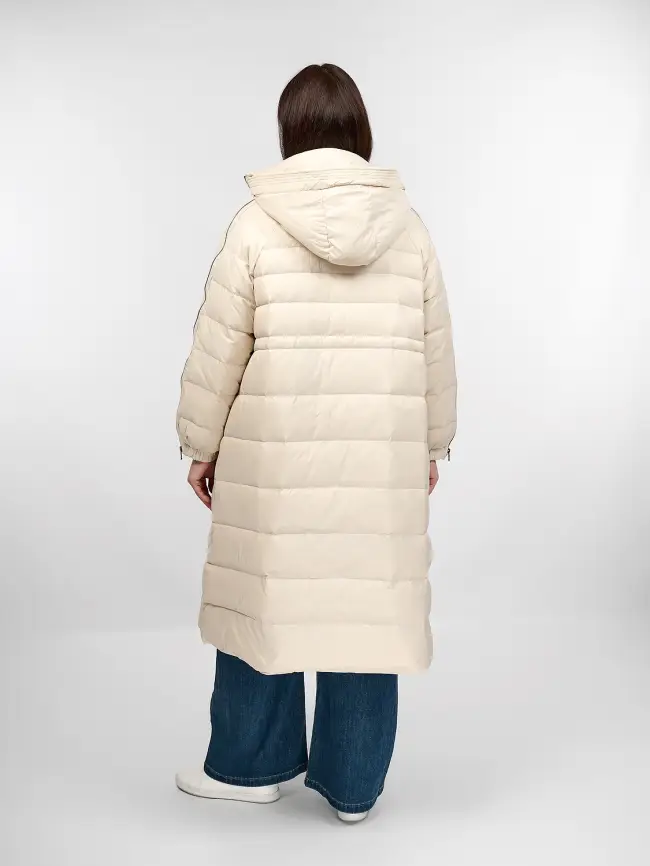 Пуховое пальто 23095 Размер 48-54 фото 20