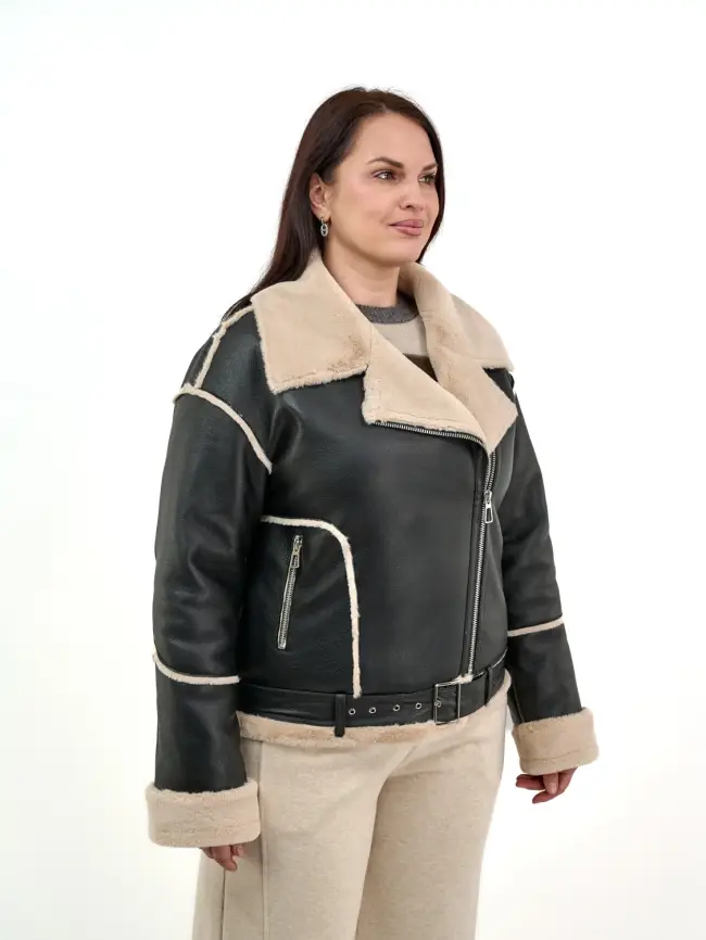 Дубленка авиатор 12105 Размер 46-54 фото 16