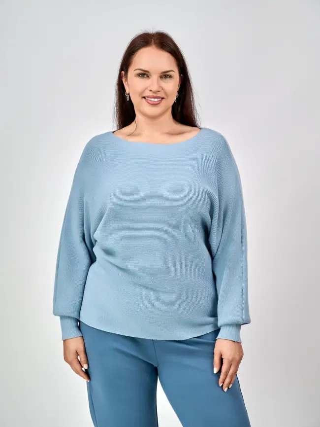 Джемпер в рубчик ЭТТО ПЛЮС 717 Размер 48-58 фото 33