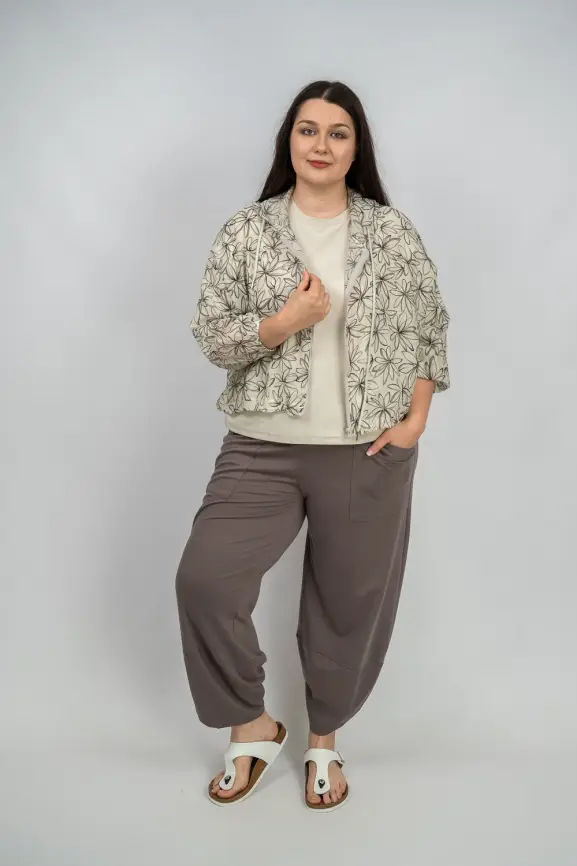 Ветровка-пыльник на молнии 9182 Размер 50-58 фото 18