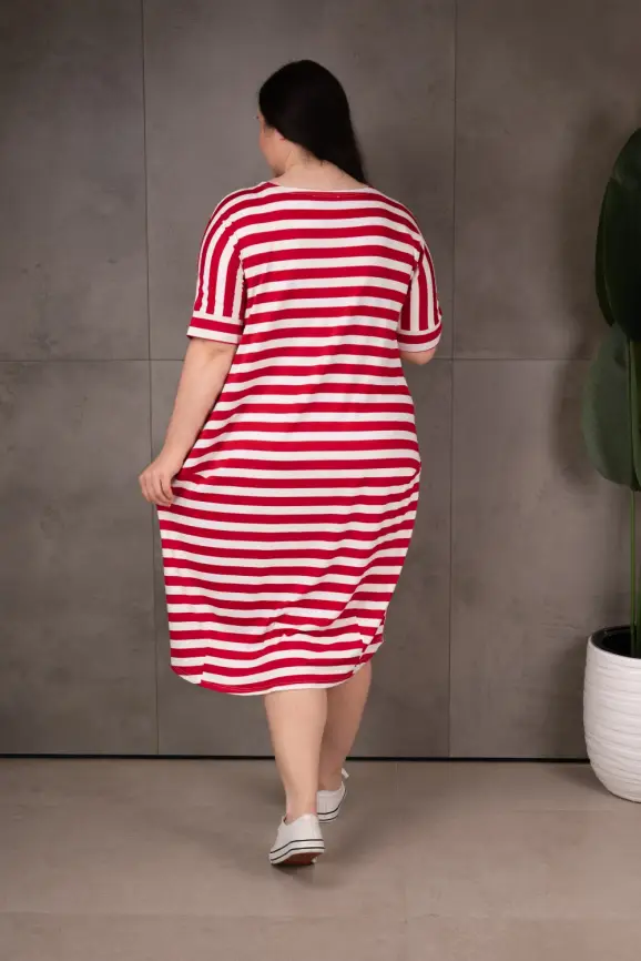Платье в полоску ЭттоПлюс 0032 размеры 52- 56 фото 38