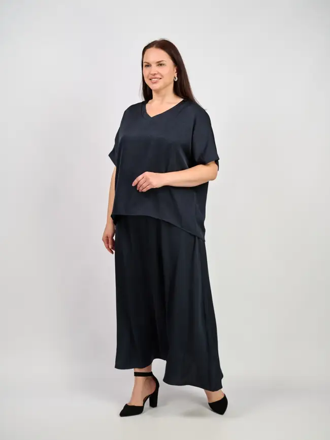 Блуза с v-вырезом ЭттоПлюс 1003 Размеры 50-58 фото 76