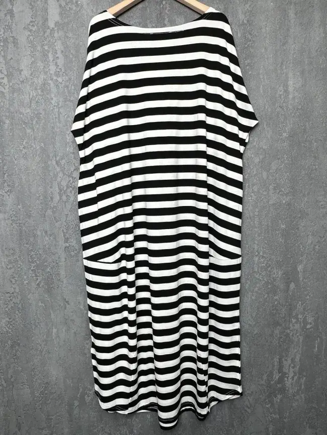Платье в полоску ЭттоПлюс 0032 размеры 52- 56 фото 52