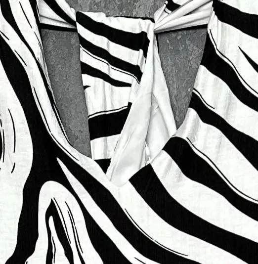 Сарафан в полоску черно-белый ЭттоПлюс 027-3 размер 52- 56 фото 18