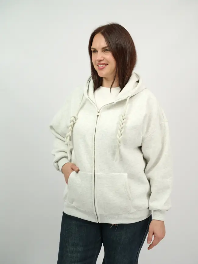 Худи зип утепленное оверсайз 506 Размер 50-58 фото 154