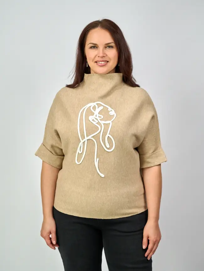 Джемпер "Девушка" 0921 Размер 46-54 фото 1