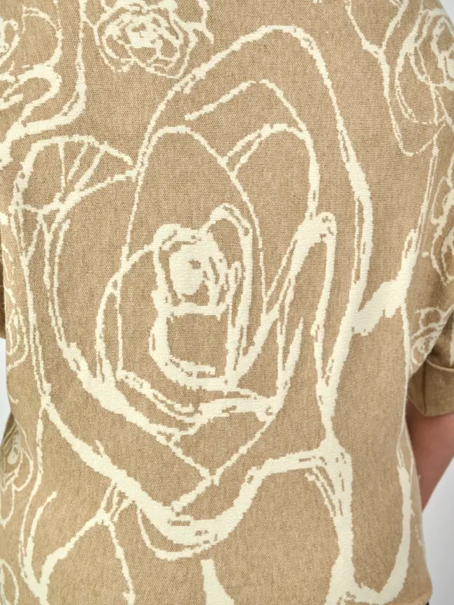 Джемпер "Цветочный принт" 0922 Размер 46-54 фото 6