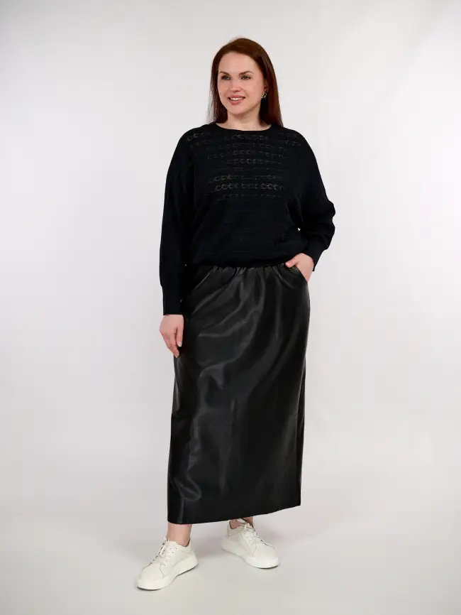 Джемпер "Ажурная вязка"ЭттоПлюс 6767 Размер 54-60 фото 37