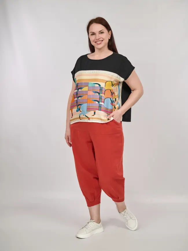 Блуза Италия 8860 Размер 50-58 фото 5