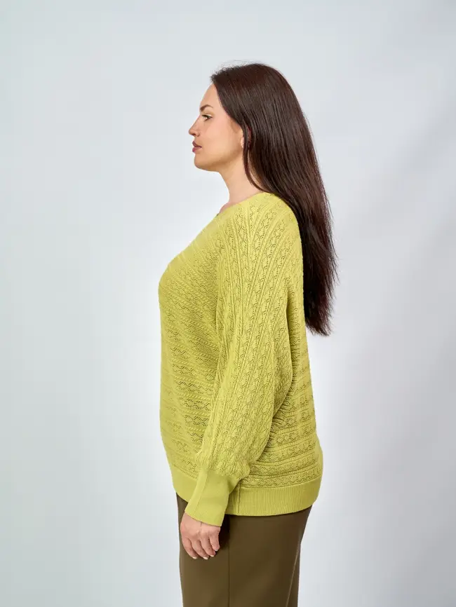 Джемпер "Ажурная вязка"ЭттоПлюс 6767 Размер 54-60 фото 16