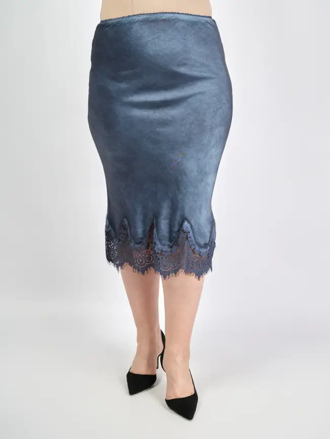 Юбка с кружевом 6292 Италия Размер 46-54 фото 16