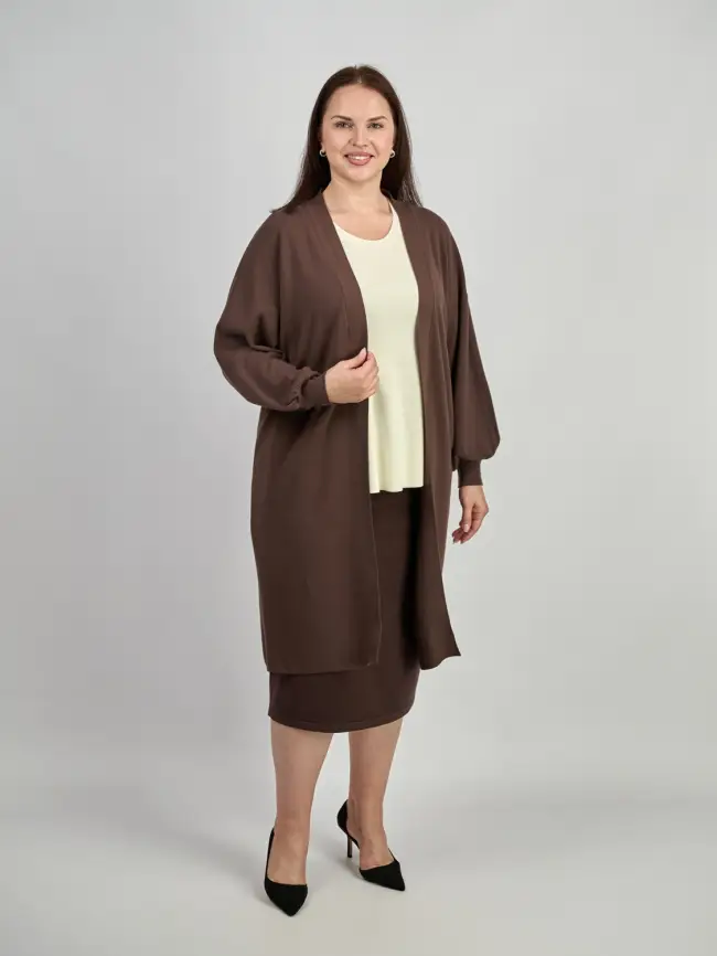 Кардиган ЭттоПлюс 1061 Размер 48-58 фото 60