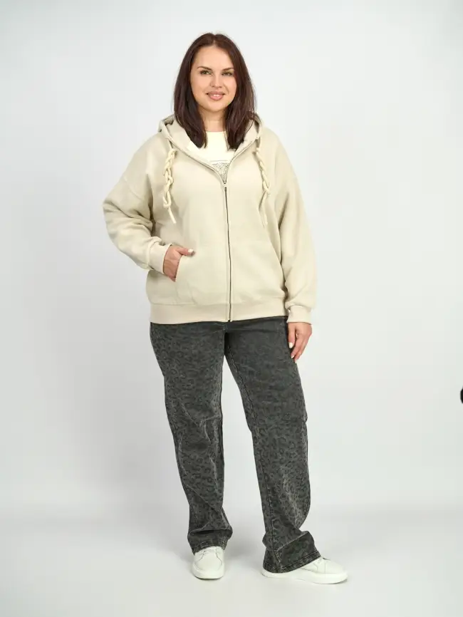 Худи зип оверсайз 505 Размер 50-58 фото 6