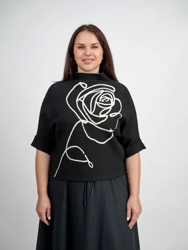 Джемпер "Роза" 893 Размер 48-56 фото 16