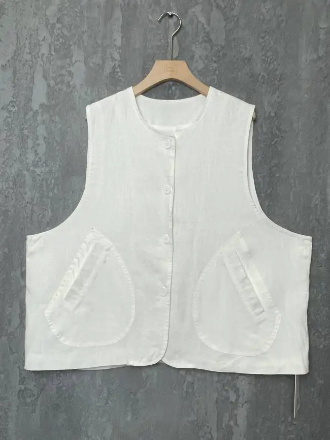 Жилет лен на подкладке 24625 Размер 50-58 фото 38