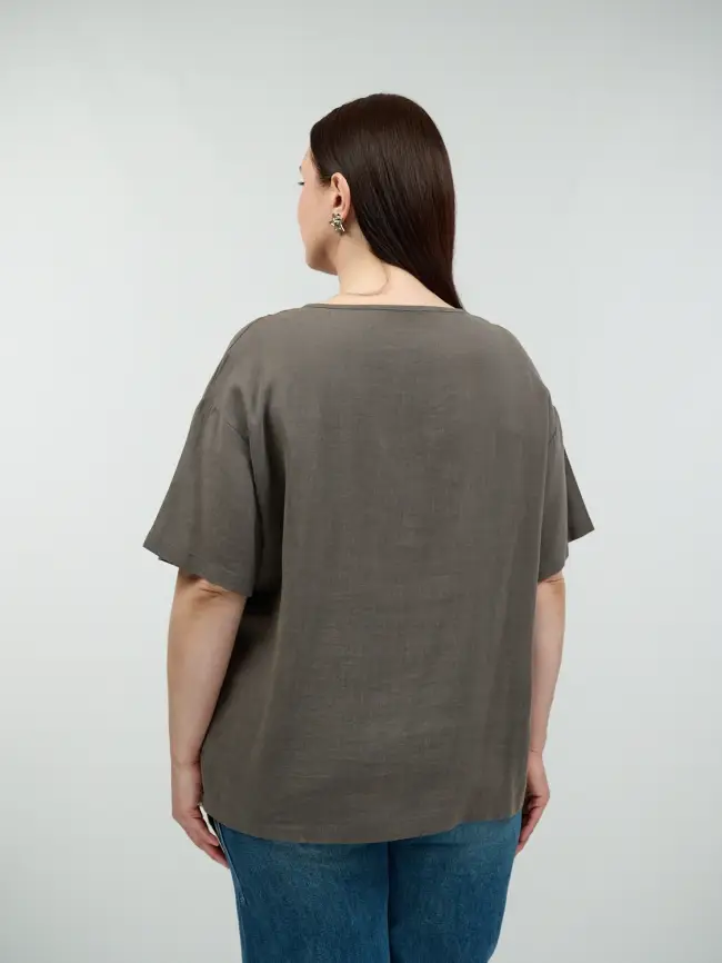 Футболка лен карман 24080 Размер 50-56 фото 21