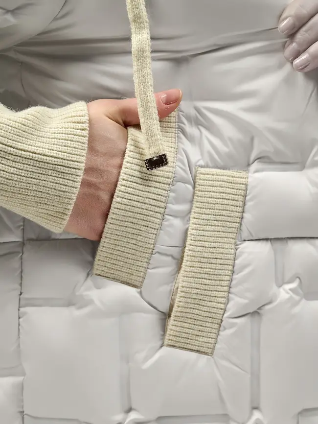 Пуховое пальто 6562 Размер 48-56 фото 14