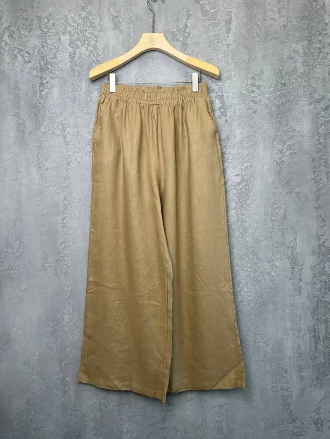 Брюки палаццо лен 24071 фото 11