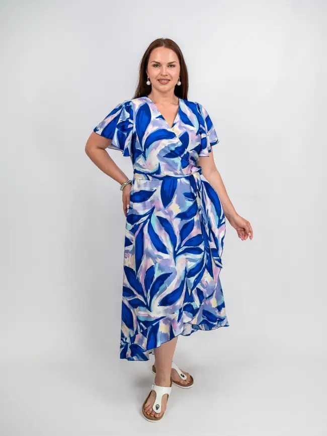 Платье на запахе ЭттоПлюс 044 размеры 48 - 58 фото 39