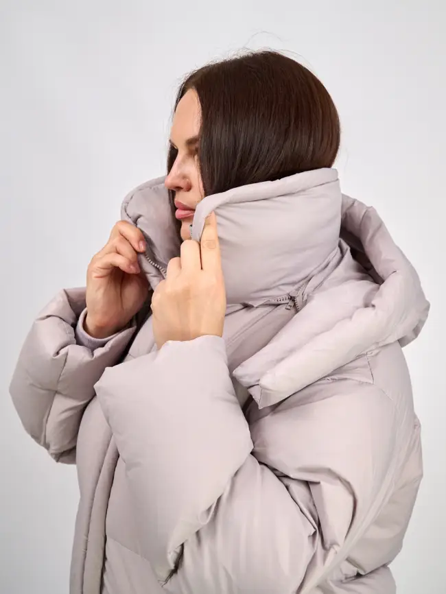 Пуховое пальто 2332 Размер 50-54 фото 2