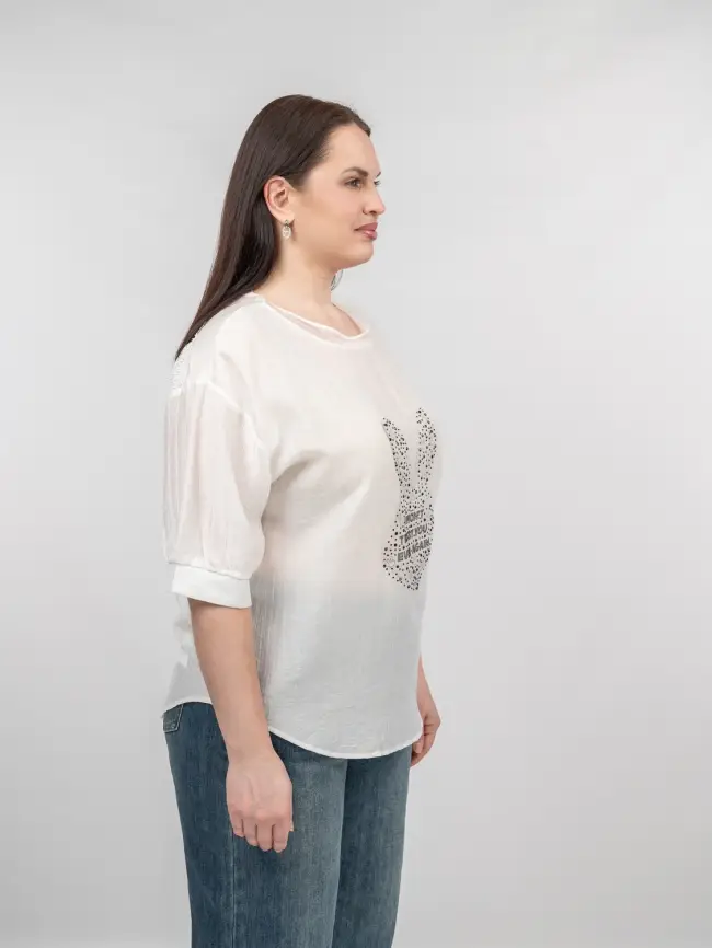 Футболка "Зайчик" 6928 Размер 50-56 фото 6