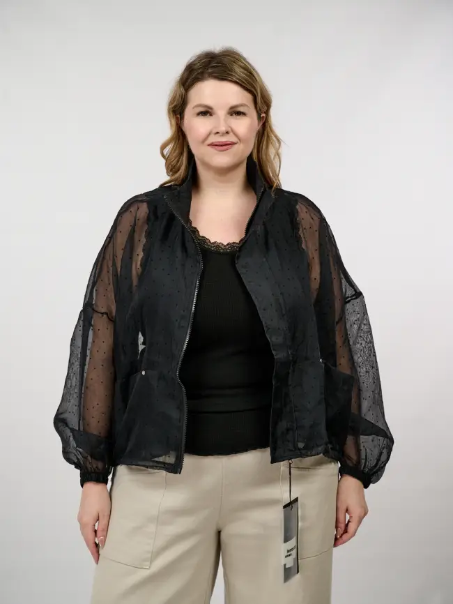 Ветровка-пыльник в горох 6703 Размер 50-58 фото 59