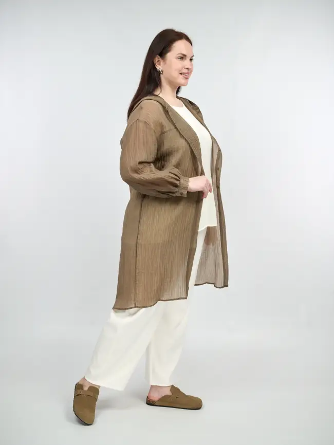 Пыльник рубашка удлиненный 9087 Размер 50-58 фото 68