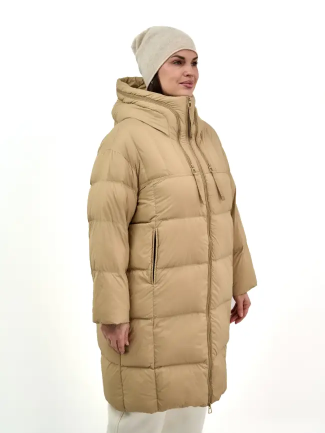 Пуховое пальто 870 Размер 48-54 фото 26