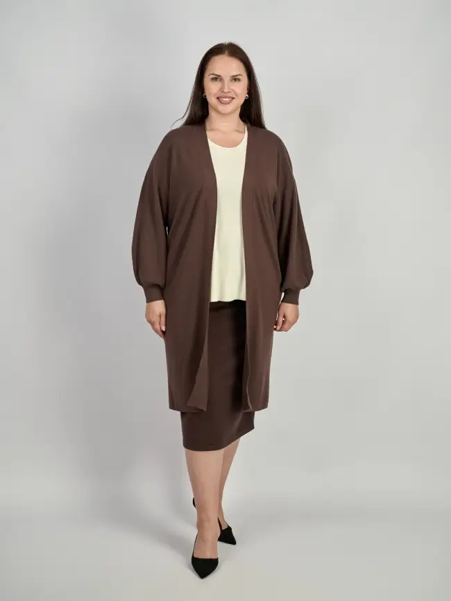 Кардиган ЭттоПлюс 1061 Размер 48-58 фото 59