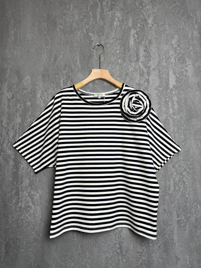 Футболка полоска ЭттоПлюс 33415 Размеры 50-58 фото 45