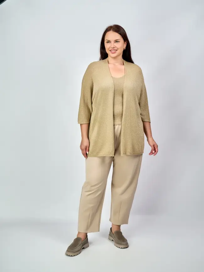 Двойка кардиган и топ Италия 8935 Размер 50-58 фото 11