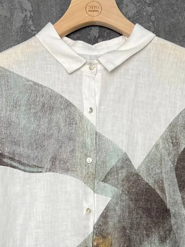 Льняная рубашка 8341 фото 8