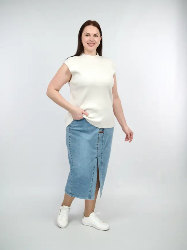 Джемпер без рукавов ЭттоПлюс 876 Размер 54-58 фото 42