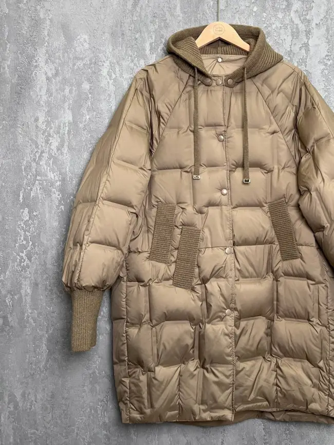 Пуховое пальто 6562 Размер 48-56 фото 53