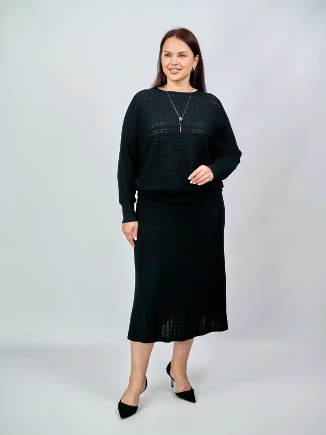 Костюм "Ажурная вязка" ЭттоПлюс 123456 Размер 50-56 фото 2