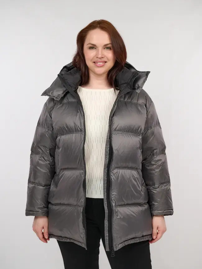 Пуховик зимний 9903 удлиненный Размер 50-60 фото 82