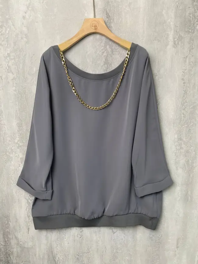 Блуза с цепью 4993 Размер 44 фото 1