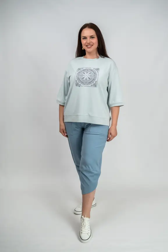 Лонгслив с принтом 95048 Размер 54-58 фото 57