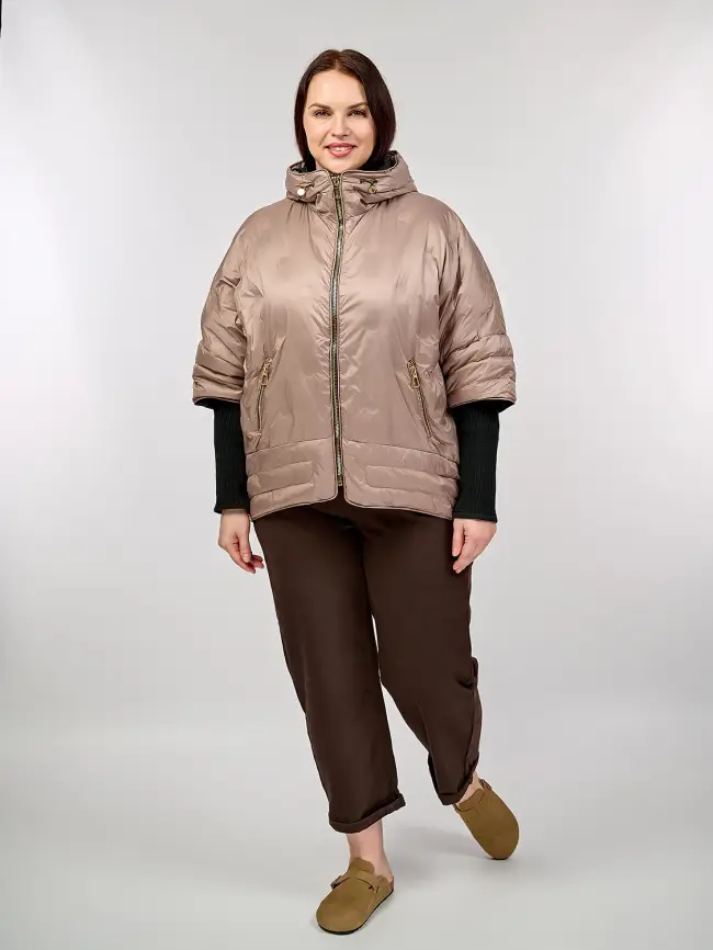 Куртка с трикотажным рукавом 6560 Размер 48-54 фото 48