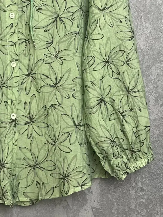 Ветровка-пыльник в цветок 9176 Размер 50-58 фото 10