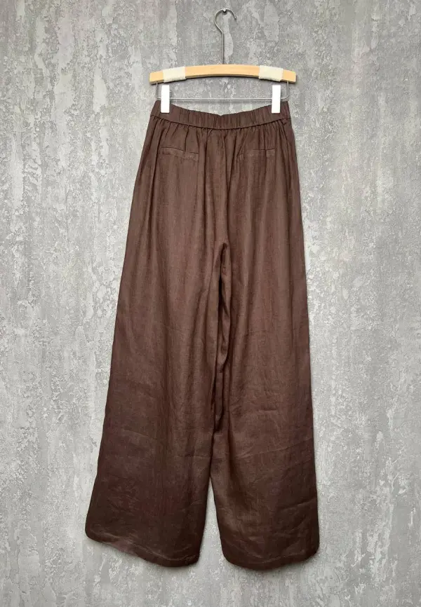 Брюки лен палаццо 25030 фото 16