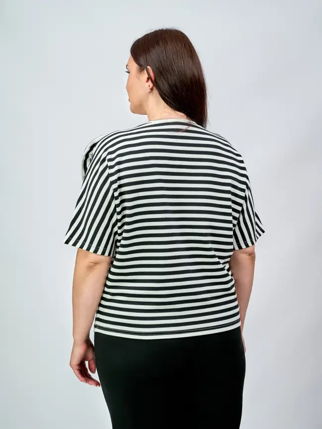 Футболка полоска ЭттоПлюс 33415 Размеры 50-58 фото 44